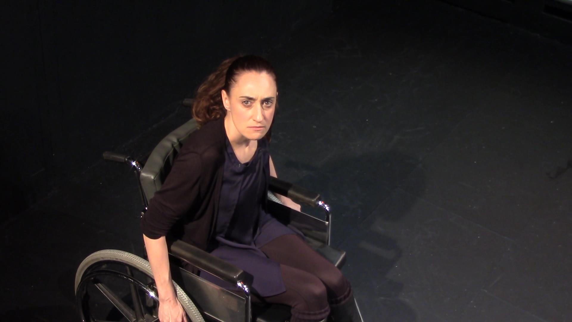 Young woman in wheelchair