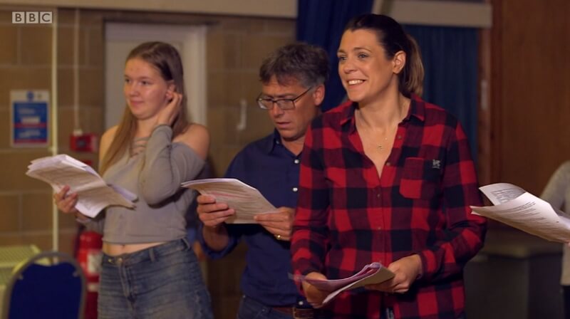 Cast rehearsing